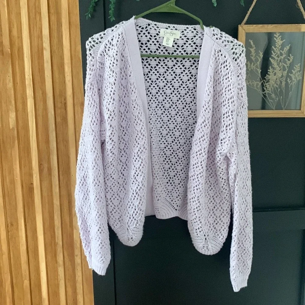 Jessica Simpson Flouncy Knit Open‎ Cardigan. Size M